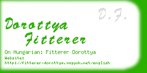 dorottya fitterer business card